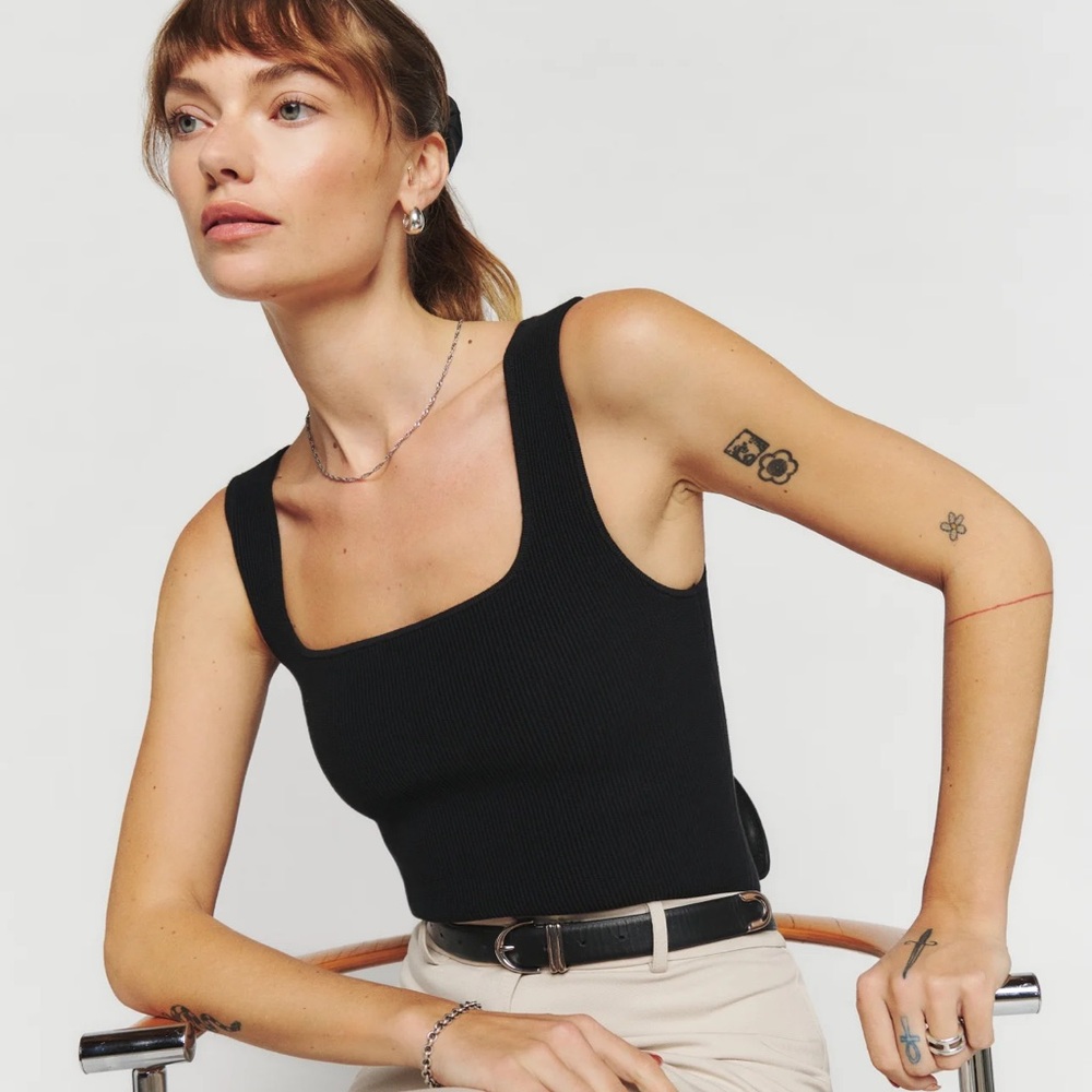 Reformation Julia Ribbed Sweater Tank, Size XS